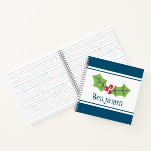 Personalisiertes Weihnachts- und Berries-Notebook Notizblock