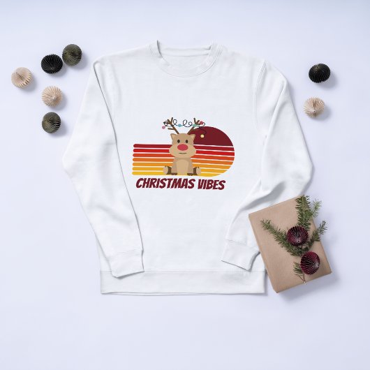 Personalisiertes Weihnachts-Vibes Reindeer Sweatsh Sweatshirt