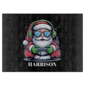 Personalisiertes Weihnachts-Videospiel-Santa Xmas Schneidebrett (Vorderseite)