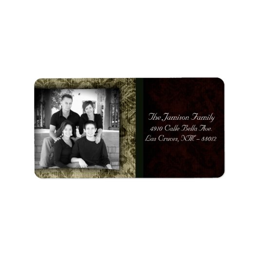 Personalisiertes Weihnachts-Weihnachtsschild für d Adressaufkleber (Vorne)