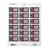 Personalisiertes Weihnachts-Weihnachtsschild für d Adressaufkleber (Vorne)