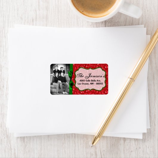 Personalisiertes Weihnachts-Weihnachtsschild für d Adressaufkleber (Insitu)