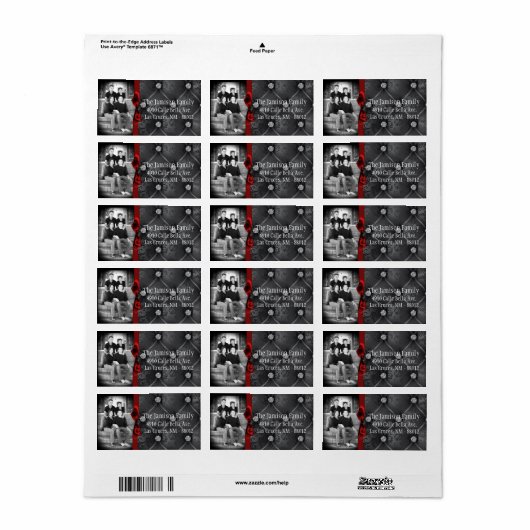 Personalisiertes Weihnachts-Weihnachtsschild für d Adressaufkleber (Vorne)