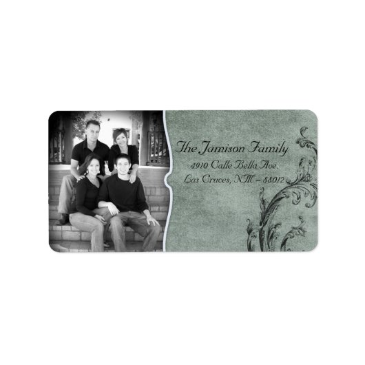 Personalisiertes Weihnachts-Weihnachtsschild für d Adressaufkleber (Vorne)