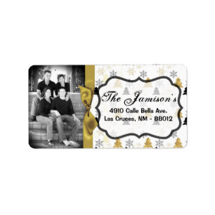 Personalisiertes Weihnachts-Weihnachtsschild für d Adressaufkleber