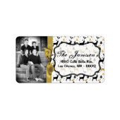 Personalisiertes Weihnachts-Weihnachtsschild für d Adressaufkleber (Vorne)