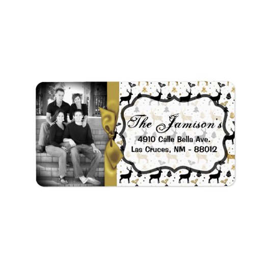 Personalisiertes Weihnachts-Weihnachtsschild für d Adressaufkleber (Vorne)