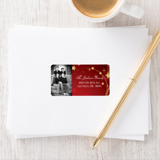 Personalisiertes Weihnachts-Weihnachtsschild für d Adressaufkleber (Insitu)