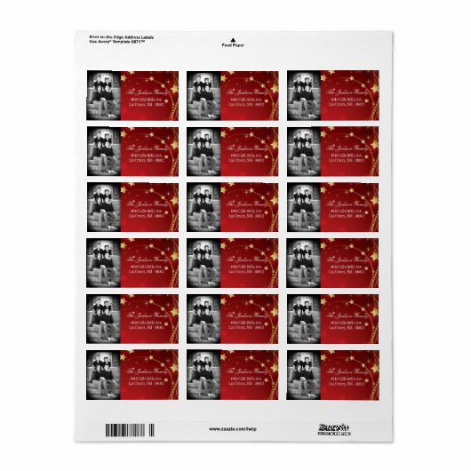 Personalisiertes Weihnachts-Weihnachtsschild für d Adressaufkleber (Vorne)