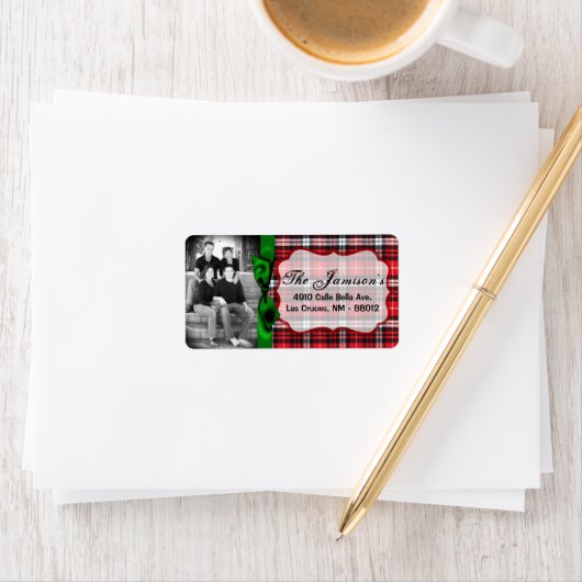 Personalisiertes Weihnachts-Weihnachtsschild für d Adressaufkleber (Insitu)