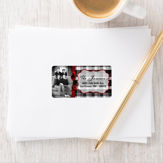 Personalisiertes Weihnachts-Weihnachtsschild für d Adressaufkleber (Insitu)