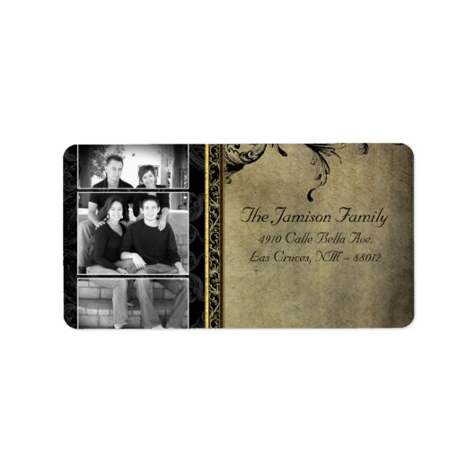 Personalisiertes Weihnachts-Weihnachtsschild für d Adressaufkleber (Vorne)