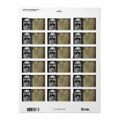 Personalisiertes Weihnachts-Weihnachtsschild für d Adressaufkleber (Vorne)