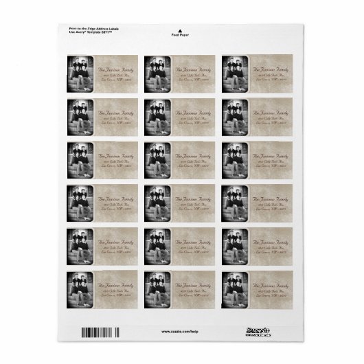 Personalisiertes Weihnachts-Weihnachtsschild für d Adressaufkleber (Vorne)