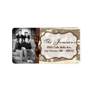 Personalisiertes Weihnachts-Weihnachtsschild für d Adressaufkleber