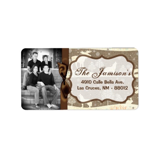 Personalisiertes Weihnachts-Weihnachtsschild für d Adressaufkleber (Vorne)