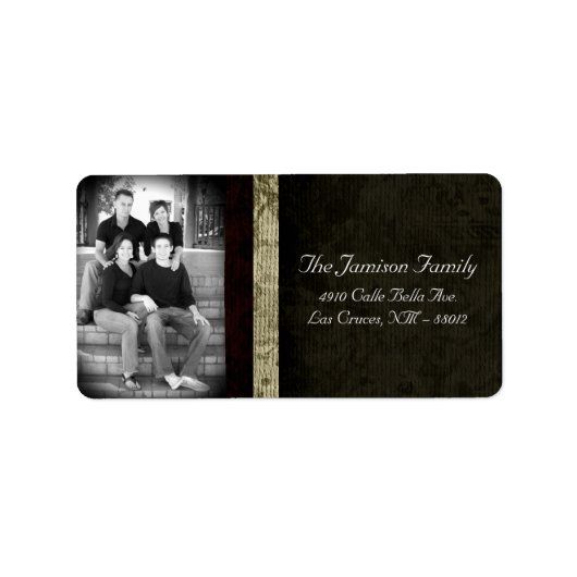 Personalisiertes Weihnachts-Weihnachtsschild für d Adressaufkleber (Vorne)