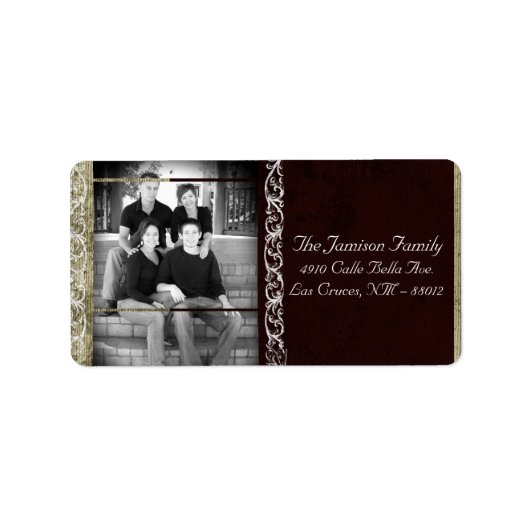 Personalisiertes Weihnachts-Weihnachtsschild für d Adressaufkleber (Vorne)