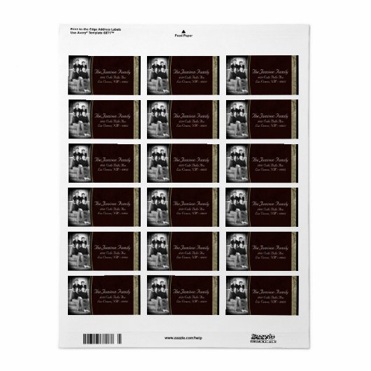 Personalisiertes Weihnachts-Weihnachtsschild für d Adressaufkleber (Vorne)