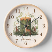 Personalisiertes Weihnachts-Whimsical-Baby 1. Chri Uhr (Vorderseite)