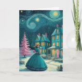 Personalisiertes Weihnachtsabenddesign Karte (Vorderseite)