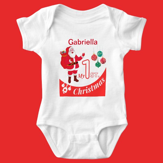 Personalisiertes Weihnachtsbaby "Mein 1. Weihnacht Baby Strampler