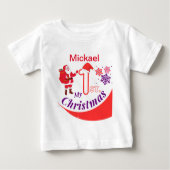 Personalisiertes Weihnachtsbaby "Mein 1. Weihnacht Baby T-shirt (Vorderseite)