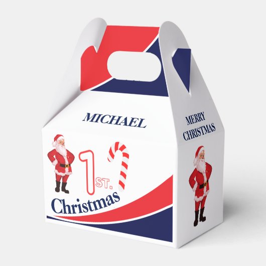 Personalisiertes Weihnachtsbaby "Mein 1. Weihnacht Geschenkschachtel (Vorderseite)