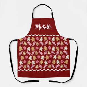 Personalisiertes Weihnachtsback-Gingerbread-Muster Schürze