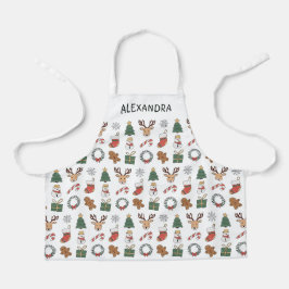 Personalisiertes Weihnachtsbackmuster für Kinder Schürze