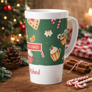 Personalisiertes Weihnachtsbackmuster Milchtasse