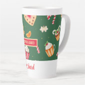 Personalisiertes Weihnachtsbackmuster Milchtasse (Rechte Ecke)