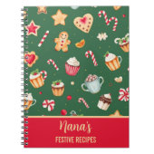 Personalisiertes Weihnachtsbackmuster Notizblock (Vorderseite)