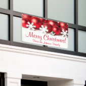 Personalisiertes Weihnachtsbanner Roter Tree Ornam Banner (Äußeres Gebäude)