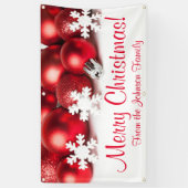 Personalisiertes Weihnachtsbanner Roter Tree Ornam Banner (Vertikal)