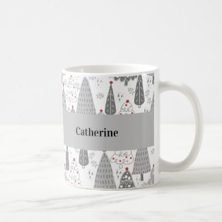 Personalisiertes Weihnachtsbaum-Muster mit individ Kaffeetasse