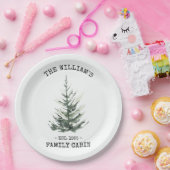 Personalisiertes Weihnachtsbaumhaus Pappteller (Party)