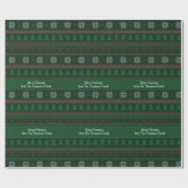 Personalisiertes Weihnachtsbaummuster Geschenkpapier (Flach)