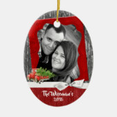 Personalisiertes Weihnachtsbaumtrucker FOTO Orname Keramik Ornament (Vorne)