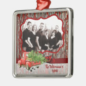 Personalisiertes Weihnachtsbaumtrucker FOTO Orname Ornament Aus Metall (Links)