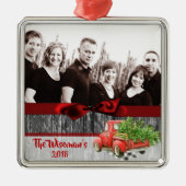 Personalisiertes Weihnachtsbaumtrucker FOTO Orname Ornament Aus Metall (Vorne)