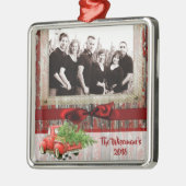 Personalisiertes Weihnachtsbaumtrucker FOTO Orname Ornament Aus Metall (Links)