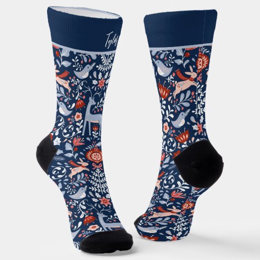 Personalisiertes Weihnachtsbild Socken (Gewinkelt)