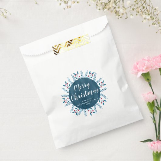 Personalisiertes Weihnachtsblau Geschenktütchen (Versiegelt)