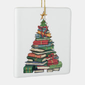 Personalisiertes Weihnachtsbuch Tree Teacher/Bibli Keramikornament (Rechts)