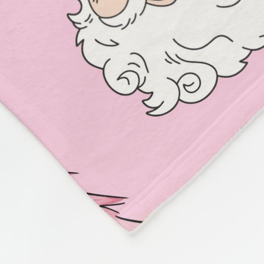 Personalisiertes Weihnachtscoquette Bow Santa Blan Fleecedecke (Ecke)
