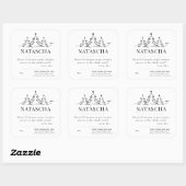 Personalisiertes Weihnachtscreme Quadratischer Aufkleber (Blatt)