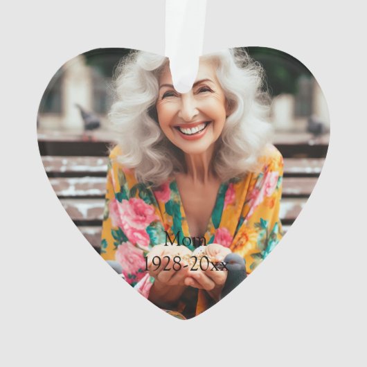 Personalisiertes Weihnachtsdenkmal Ornament (Rückseite)