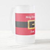 Personalisiertes Weihnachtsdesign Mattglas Bierglas (Vorderseite Links)