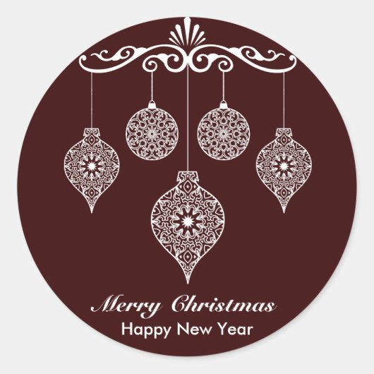 Personalisiertes Weihnachtsdesign Runder Aufkleber (Vorderseite)